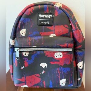 LOUNGEFLY FRIDAY THE 13th CHIBI JASON VORHEES MINI BACKPACK OS